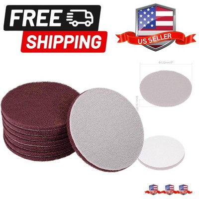 5 Inch Scrubber Scouring Pads Drill Scuffing Disc Hoop and Loop Surface Condi...