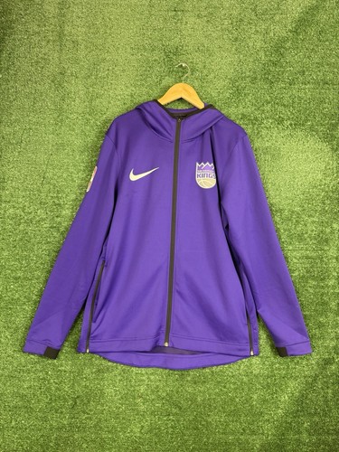 Nike Pro Sacramento Kings Full Zip Jacket Size XL Purple Dri Fit Warm Up