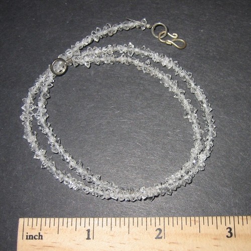 17" NATURAL GEM HERKIMER DIAMOND QUARTZ CRYSTAL NECKLACE FROM PAKISTAN 37cts *2 - Picture 9 of 9