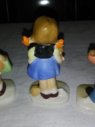 Lote de 4 Estatuillas Vintage Gales Japón Niño y Niña Cerámica Jardín Jardinero - Imagen 8 de 12
