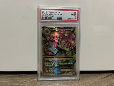 16 Pokemon Evolutions Xy M Venusaur Mega Ex Full Art 100 108 Psa 9 Mint Ebay