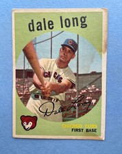 1959 Topps Baseball Dale Long #414 Chicago Cubs Vintage Card