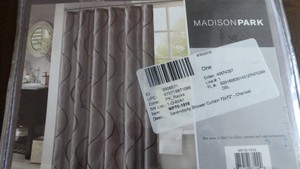 New Madison Park Serendipity Shower Curtain 72 X72 Charcoal Gray