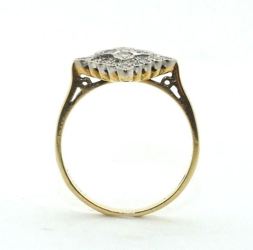 Ladies womens 18ct 18carat gold diamond cluster engagement ring UK size N 1/2 - 第 2/9 張圖片
