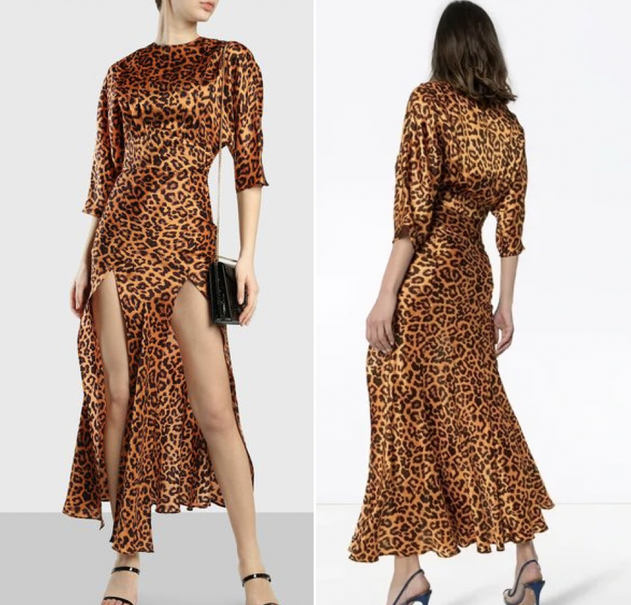 Leopard Bare Dress アパルトモン THE ATTICO - NEW $1,500 LEOPARD-PRINT