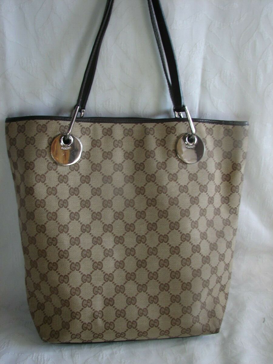 GUCCI Women's Eclipse Tote Canvas in Brown