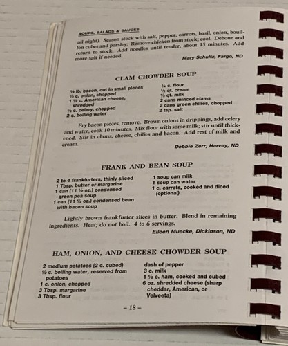 Vtg Cystic Fibrosis Association Of North Dakota Cook’s Book Cookbook Bismarck ND - Imagen 9 de 24
