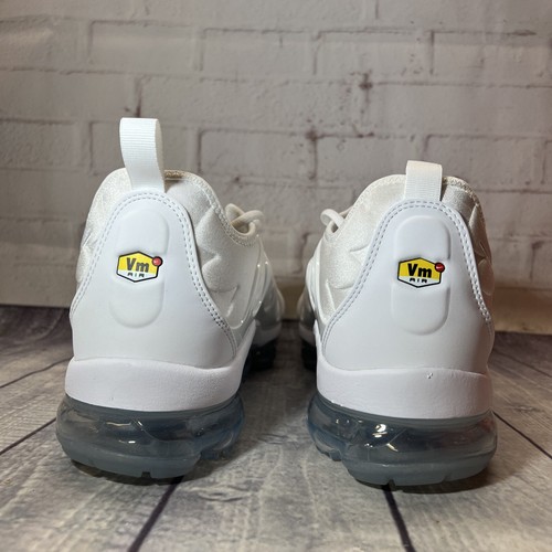 Nike Air Vapormax Plus Triple White Platinum Shoes 924453-100 Men’s Size 14 NEW - Picture 5 of 10