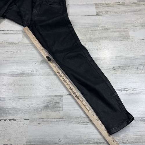 American Apparel Faux Leather Pants Womens 29 Black Skinny Fit Zip Ankle - Picture 12 of 13