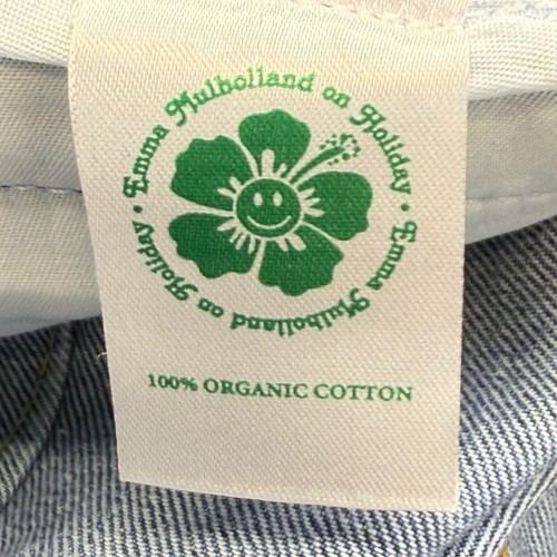Emma Hullholland Size L 14 Blue Denim Organic Cotton Straight Leg Jeans - Foto 12 di 24