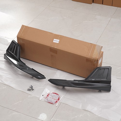 2pc Carbon Fiber Rear Bumper Splitter Lip Protector For Toyota Corolla 2020-2024 - Picture 6 of 12