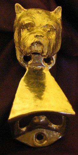 WESTIE Wandflaschenöffner in Bronze - Bild 1 von 1