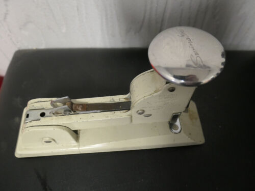 Vintage Swingline NO. 13 Heavy Duty Stapler Heavy Beige Metal Made in USA - Picture 3 of 9