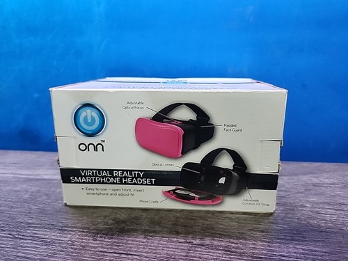 ONN Pink Virtual Reality Smartphone Headsets Fits Phones w/Up to a 6" Screen - Picture 3 of 8