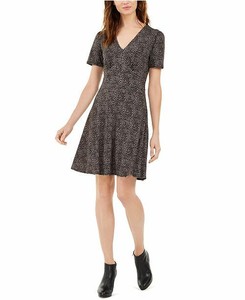 leopard short sleeve dress