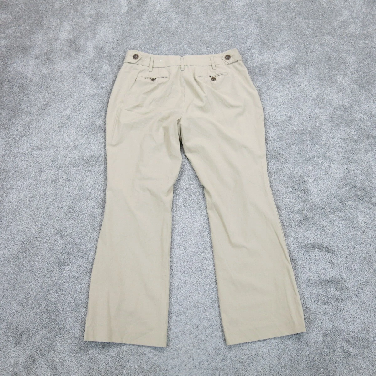 Ann Taylor Loft Womens Straight Leg Dress Pants High Rise Ivory