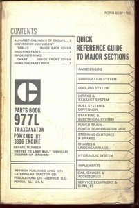 Caterpillar-977-L-Traxcavator-Parts-Book-SEBP1102-SN-11K7763-to-Last-Built-039-79