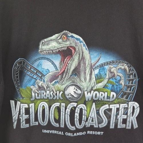 Universal Studios Jurassic World Boy Hoodie T-Shirt Small Velocicoaster Dinosaur - Picture 5 of 7