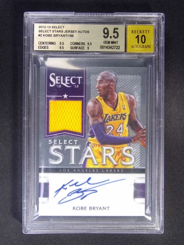2012-13 Panini Select Kobe Bryant #2 Select Stars Patch Auto /199 BGS 9.5/10