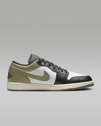 Nike Air Jordan 1 Low Sneakers Shoes Black/Medium Olive/White 553558-092 US 7-12 - 第 3/8 張圖片