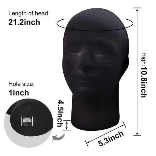 Practical Male Foam Mannequin Head Model Hat Wig Glasses Stand Display Rack hot - Picture 12 of 12