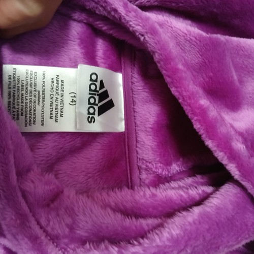 NWT ADIDAS HOODIE Junior Girl Size 14 Super Plush throughout Super Soft & Comfy - Picture 7 of 10