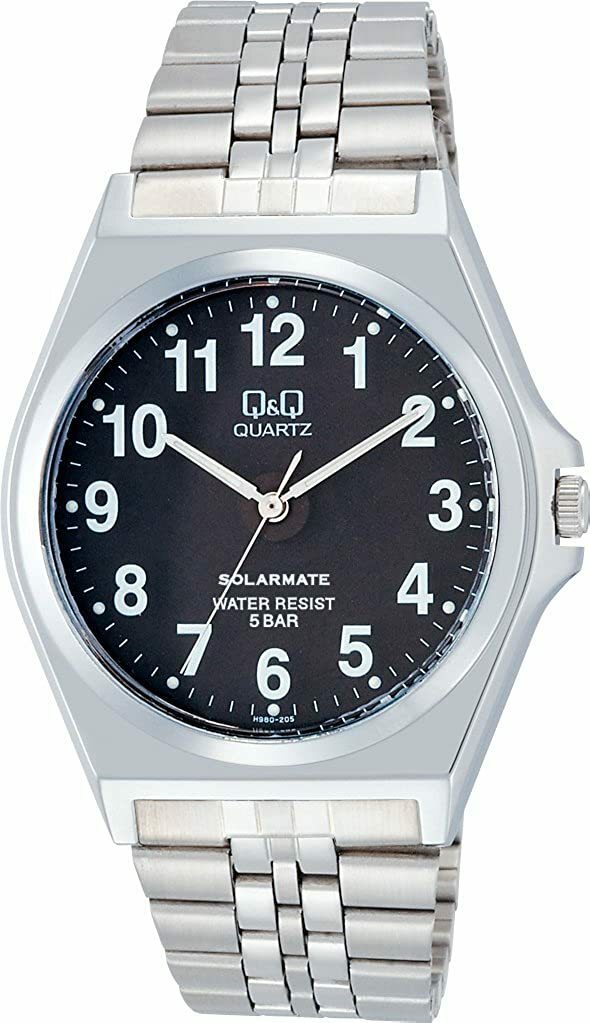 Citizen Q&Q Watch Analog Solar Waterproof Metal Band H980
