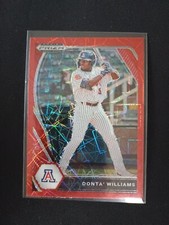 2021 Panini Prizm Draft Picks Donta' Williams #PDP106 Red Laser Baseball