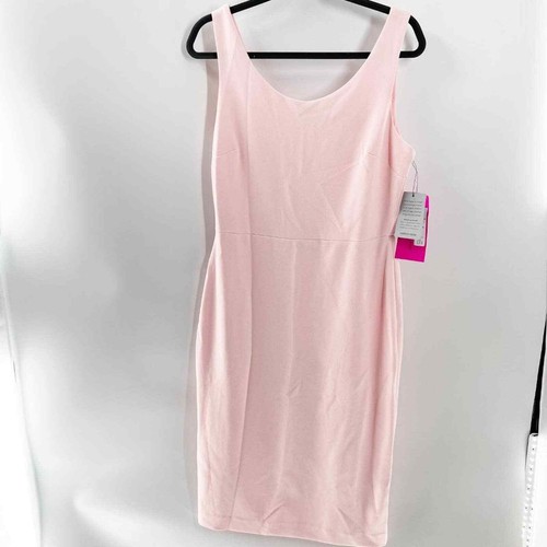 Betsey Johnson ärmelloses Krepp-Midikleid U-Ausschnitt Blossom Bliss Größe 10 - Bild 2 von 12