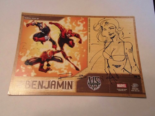 x1 Ryan Benjamin SDCC Marvel Vs System Promo Autograph Sketch TexasNerdGames - Picture 2 of 3