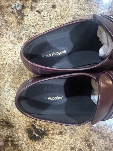 VTG Hush Puppies Sutton Men’s 9 EW Burgundy Leather Casual / Dress Shoes - Picture 6 of 10