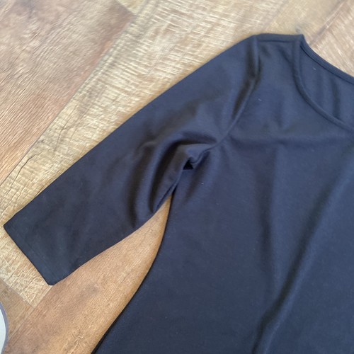 Old Navy | NWT Black Boat Neck Knee Length Dress Medium - Picture 4 of 16