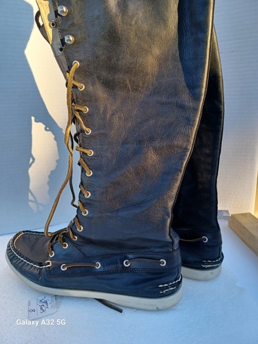 Sperry Top Sider womens tall lace up boots size 8m - Picture 15 of 16