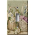 SnazzySwitch Flower Baskets Decorative Light Switch Plate Cover