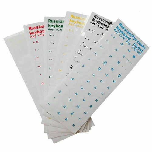 Waterproof Russian Transparent Stickers For PC Laptop M5I0 Super Keyboard Nice - Picture 9 of 12