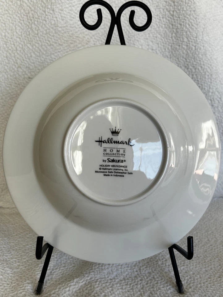 Ensalada/sopa navideña vintage c1999-2001 Holiday Abundance de Sakura usados en excelente estado Foto 4 de 4