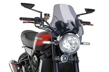 Puig Plus Screen Windshield Light Smoke Kawasaki W 800 2011 - 2023