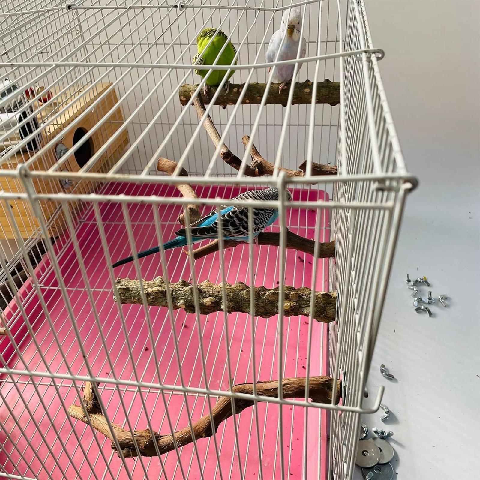 5x Wooden Bird Perch Grapevine Bird Cage Perch for Finches Cockatiels