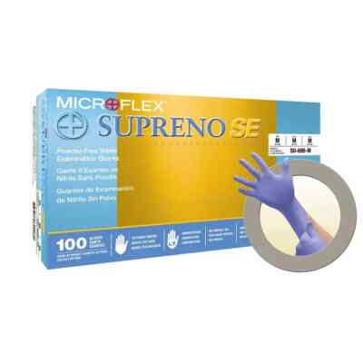 Microflex SU690L Supreno SE Large Blue Nitrile Medical Gloves 1,000pk  CASE