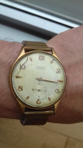Gigante 4614-351 JUMBO UT 176 VINTAGE WATCH MONTRE SWISS (50's) UHR OROLOGIO - Imagen 10 de 12