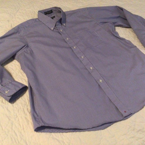 Hathaway Mens Shirt Size 17 1/2 -34 Button Up Long Sleeve - Picture 3 of 4