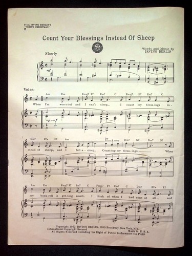 Noten ZÄHLE DEINEN SEGEN STATT SCHAFE::Irving Berlin ©1952 - Bild 3 von 3