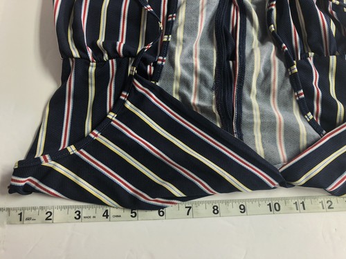 BCB Generation Romper Made In Vietnam Size Medium Stripes Black Womens - Picture 10 of 16