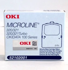 Genuine OKI Microline 100 Series 52102001 Black Ribbon for ML320/321 Turbo NEW