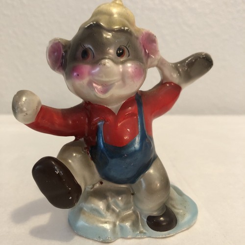 Vintage verspielte Bären tragen Hut anthropomorphe Salz- und Pfefferstreuer Japan - Bild 8 von 8