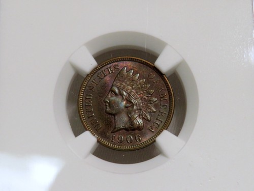 1906 Indian Head Cent NGC UNC Details Altered Color I-479 - Picture 7 of 11