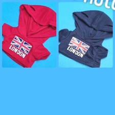BUILD A BEAR Hoody Kapuzenpullover London SMALL FRY zwei Oberteile f&uuml;r Mini Buddies neu ohne Etikett