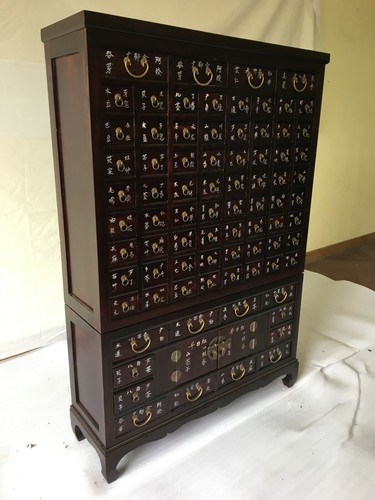 Antiker Apothekerschrank Dokumentenschrank 80 Schubladen Aktenschrank Höhe151cm - Bild 2 von 4