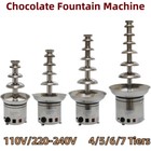 4/5/6/7 Tiers Commercial Stainless Steel New Heating Chocolate Fountains Machine