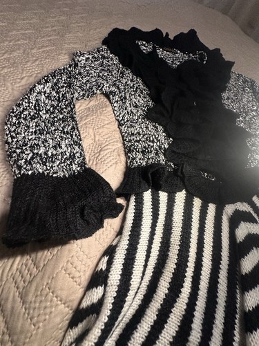 John Fashion Stylish Sweater Dress Size M Cole Black/White (B) - Picture 9 of 17